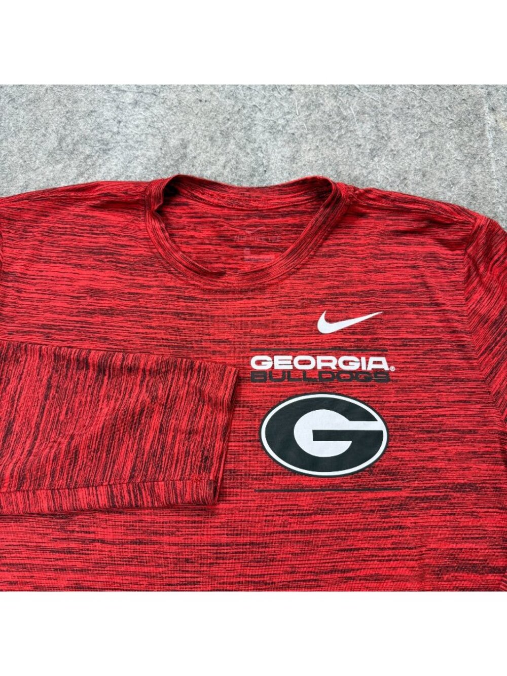 Georgia Bulldogs Nike Shirt Men L Red Long Sleeve Crew Performance DRI-FIT b035